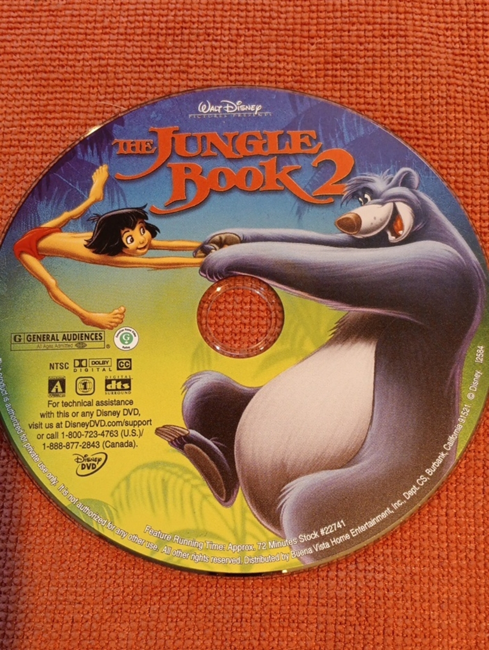 2/$8 Disney The Jungle Book 2 DVD *NO CASE*